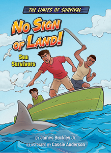 Cover Art for No Sign of Land!: Sea Survivors