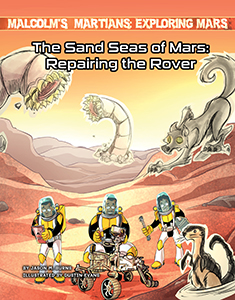 Cover Art for The Sand Seas of Mars: Repairing the Rover